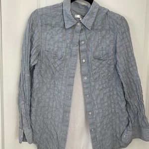 Chambray strip shirt
